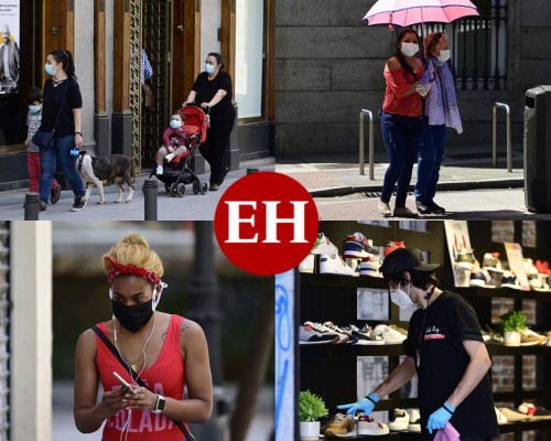 Reapertura y uso obligatorio de mascarillas en España en imágenes