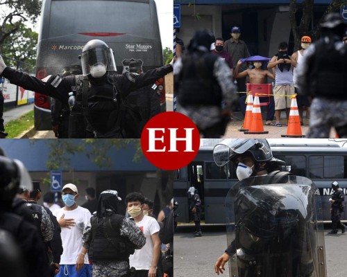 FOTOS: El Salvador y su unidad antidisturbios en centros de aislamiento