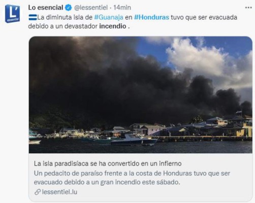 FOTOS: Así ha informado el mundo sobre el catastrófico incendio en Guanaja