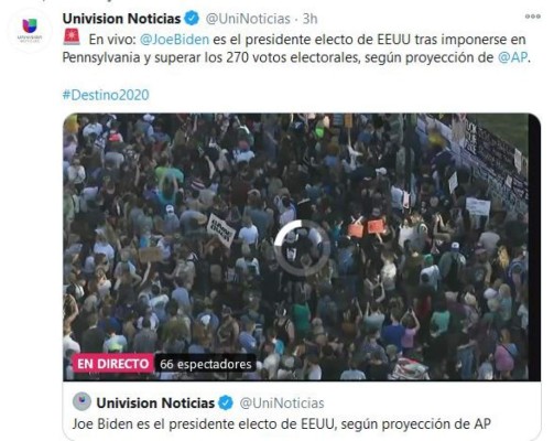 Así informa el mundo el triunfo de Joe Biden en elecciones de EE UU (FOTOS)