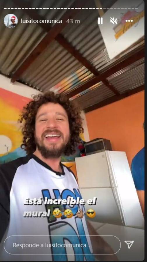 Luisito Comunica encuentra mural de su cara en colonia capitalina