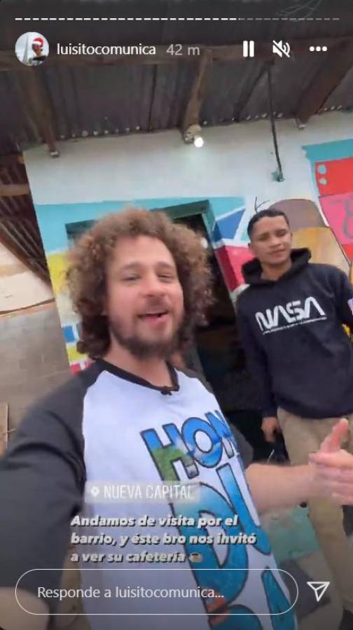 Luisito Comunica encuentra mural de su cara en colonia capitalina