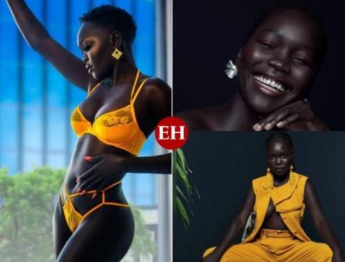 Nyakim Gatwech, la guapa modelo con la piel más oscura del mundo