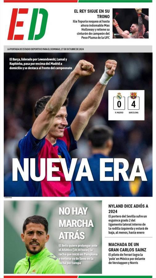 Barcelona humilló a Real Madrid y estas son las portadas de la prensa: “Nueva era”