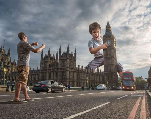 Experto en Photoshop convierte las fotos de su hijo en obra de arte