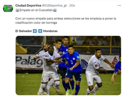 Prensa internacional resalta empate entre Honduras y El Salvador en el Cuscatlán