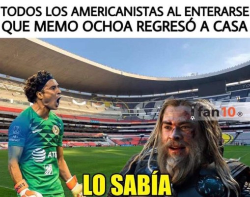 Memo Ochoa regresa al América y usuarios aprovechan para dedicarle divertidos memes