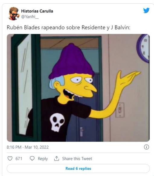 El rap de Rubén Blades deja imperdibles memes contra J Balvin