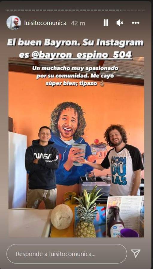 Luisito Comunica encuentra mural de su cara en colonia capitalina