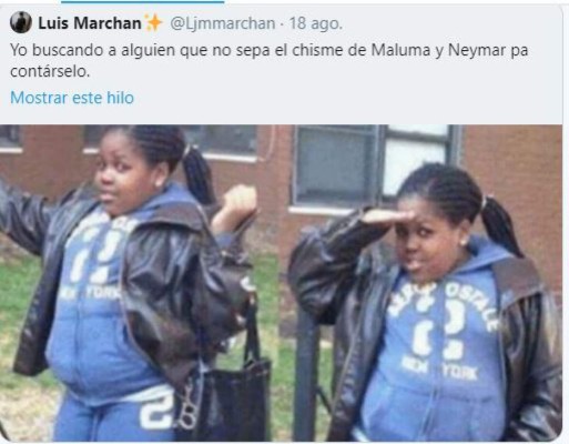 Los memes que dejó el trío amoroso entre Maluma, Nathalia Barulich y Neymar