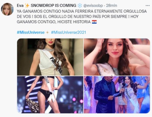 Resignación, enojo y memes: Las reacciones tras segundo lugar de Nadia Ferreira en Miss Universo