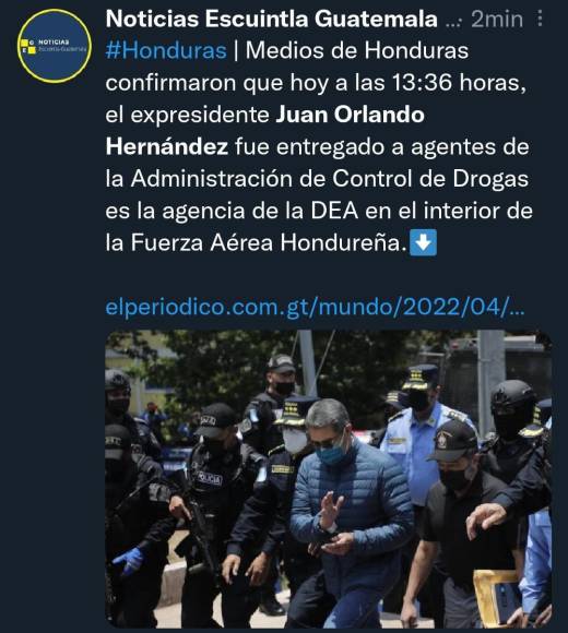 Así informó el mundo sobre la extradición de Juan Orlando Hernández a EEUU