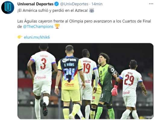 ¿Qué dice la prensa mexicana luego del triunfo del Olimpia 1-0 sobre el América?