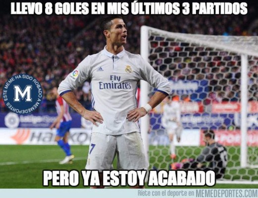 Los divertidos memes tras el hat-trick de Cristiano Ronaldo al Atlético de Madrid