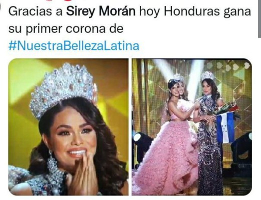 Sirey Morán: Así reaccionaron los hondureños tras ganar la corona de Nuestra Belleza Latina