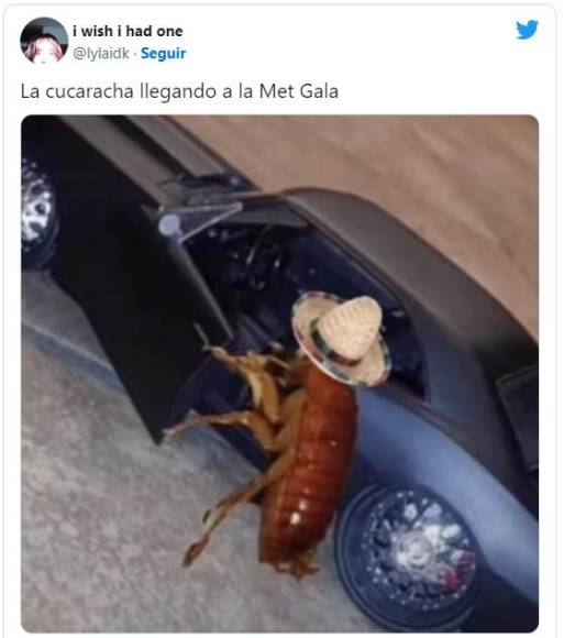 Los imperdibles memes de la cucaracha de la Met Gala 2023