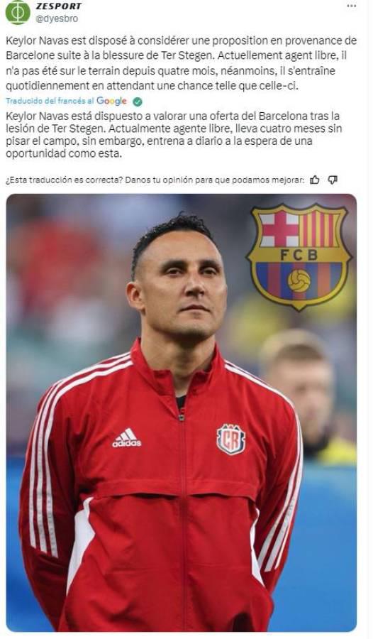 Keylor Navas interesa al FC Barcelona: Así reaccionó la prensa deportiva