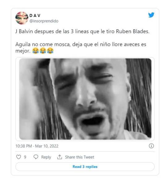 El rap de Rubén Blades deja imperdibles memes contra J Balvin