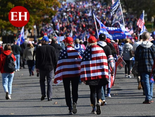 FOTOS: Violenta protesta a favor de Trump deja heridos y detenidos