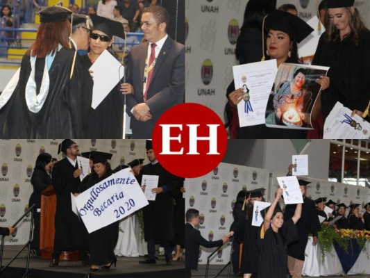 FOTOS: Llenos de ilusiones, 1,280 profesionales se graduaron en la UNAH