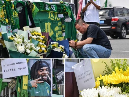 FOTOS: El bonito homenaje del Beijing Guoan al hondureño 'Pery' Martínez