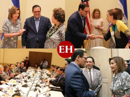 Imágenes de la reunión entre Nancy Pelosi y funcionarios hondureños