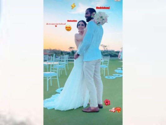 Así fue la boda de Edrick Menjívar, portero del Olimpia, con la guapa Takashi McNab