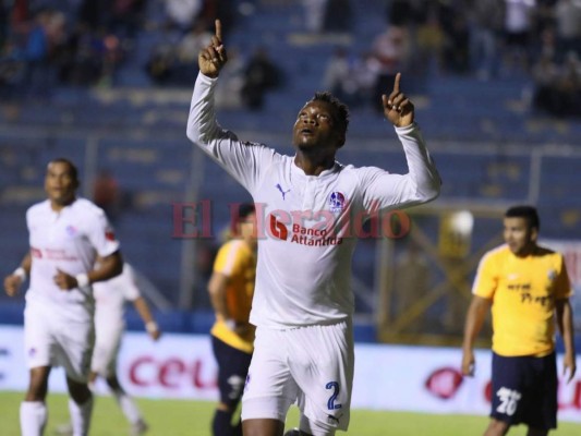 Así celebró Kevin Álvarez el gol que le dio ventaja al Olimpia ante Honduras Progreso