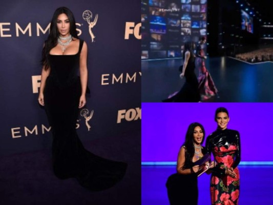 FOTOS: Apretado vestido le juega mala pasada a Kim Kardashian en los Emmy 2019