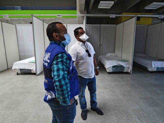 Así es la sala de aislamiento del Palacio de Deportes UNAH para pacientes con Covid-19