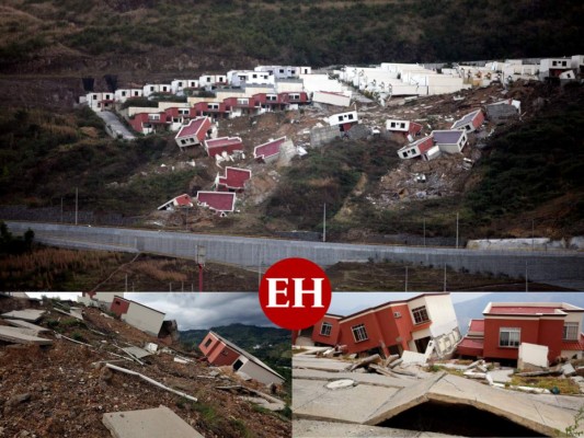 Imágenes del colapso de Ciudad del Ángel, proyecto por el que es procesado José Arias Chicas