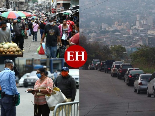 Largas filas y aglomeraciones, pese a que solo un dígito circula este lunes