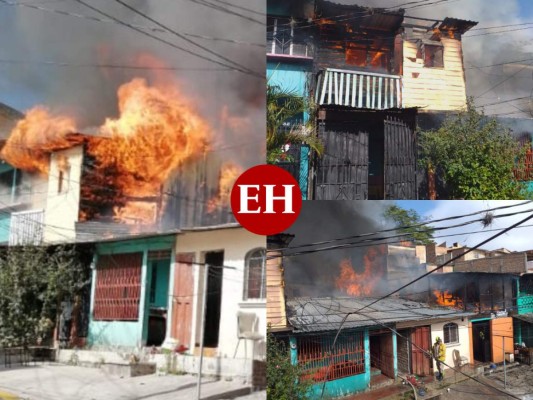 Las primeras imágenes del voraz incendio en barrio Bella Vista