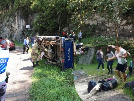 Trágica escena del accidente donde murieron seis personas en La Esperanza, Intibucá