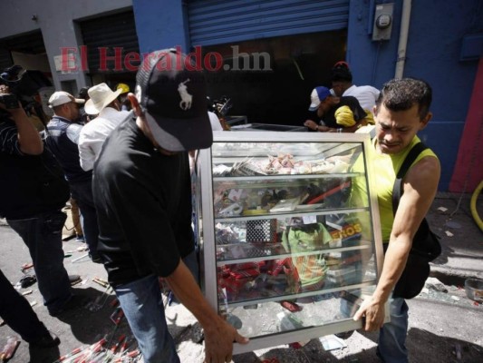 FOTOS: Los daños registrados en protesta de la Plataforma en Tegucigalpa