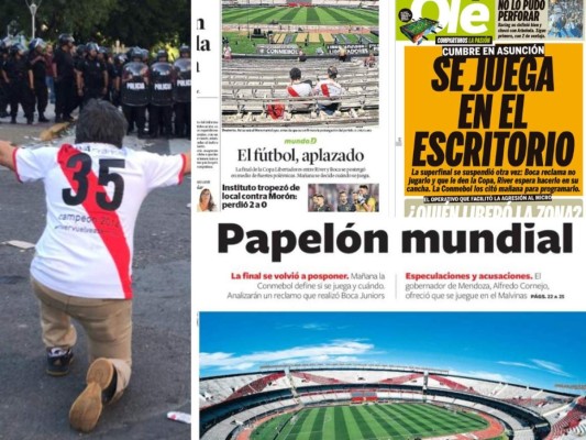 Esto dice la prensa argentina sobre la cancelación del clásico entre Boca y River en final de Libertadores