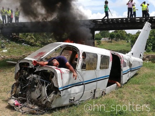 Así fue el simulacro de accidente aéreo desarrollado en el puente Negro de La Lima, Cortés