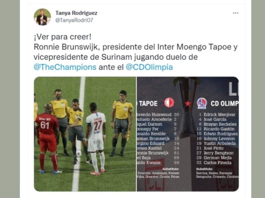 Ronnie Brunswijk, presidente del Inter, desató las redes tras jugar contra Olimpia a sus 60 años