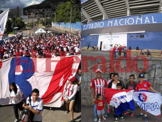 Afición merengue pone el ambientazo en el Nacional previo al duelo Olimpia vs Marathón