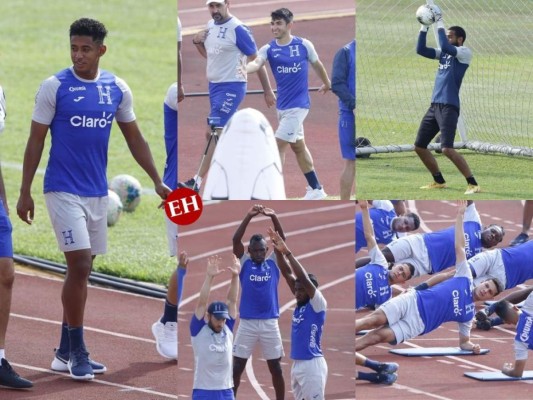 Choco Lozano, Alberth Elis y Jonathan Rubio entrenaron con la Selección de Honduras en el estadio Olímpico