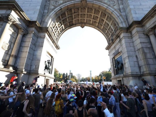 Nueva York salió a las calles a despedir a Donald Trump (FOTOS)