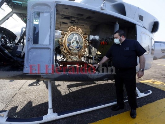 FOTOS: La Virgen de Suyapa y el Santísimo sobrevuelan cielo hondureño ante pandemia