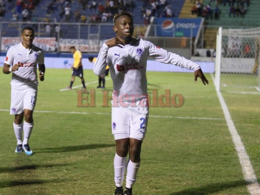 Así celebró Kevin Álvarez el gol que le dio ventaja al Olimpia ante Honduras Progreso