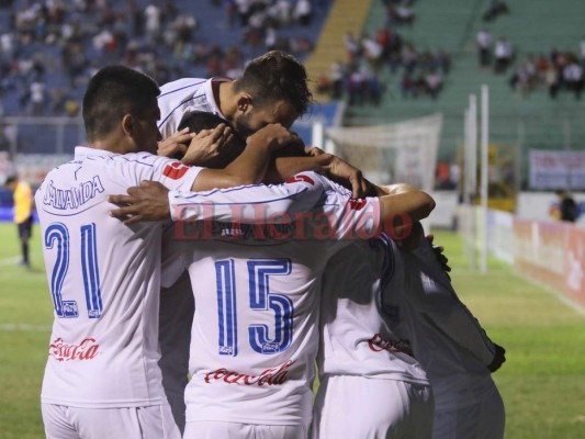 Así celebró Kevin Álvarez el gol que le dio ventaja al Olimpia ante Honduras Progreso