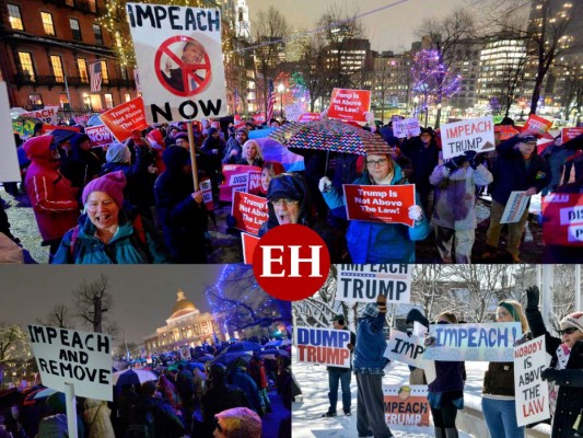 En calles de Boston y Nueva York piden la destitución de Donald Trump