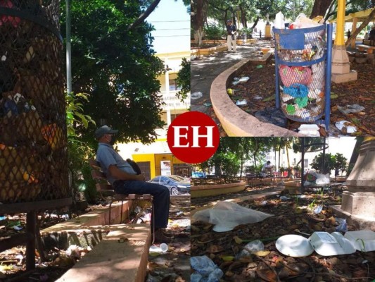 Abandonado y lleno de basura, así está el parque La Libertad de Comayagüela