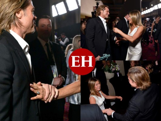 Las imágenes virales del esperado reencuentro entre Brad Pitt y Jennifer Aniston