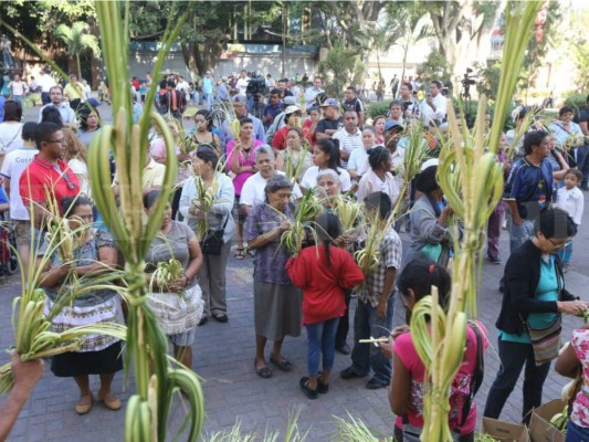 Honduras recibe la Semana Santa con miles de ramos en Tegucigalpa