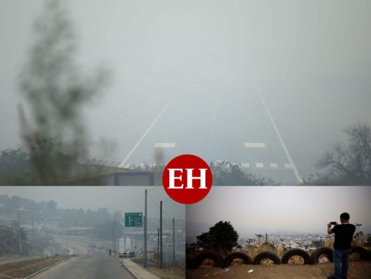 Densa capa de humo cubre la capital de Honduras y deja escasa visibilidad