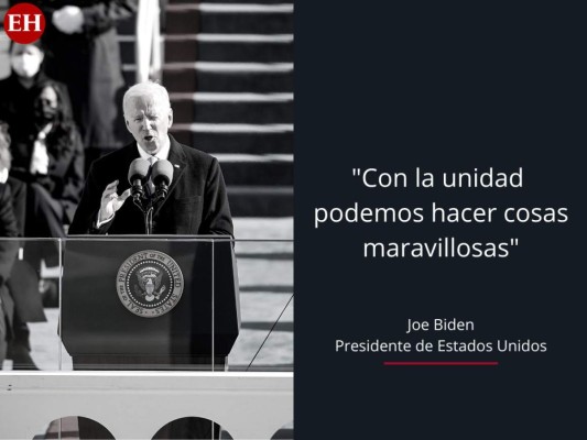 Las frases del primer discurso de Joe Biden como presidente de EEUU